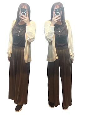「アイテム（カーディガン/ボレロ）」を使った、𝕐𝕌ℕ ✴︎アラサーママ　　さん（レディース・160cm）の秋コーディネート
