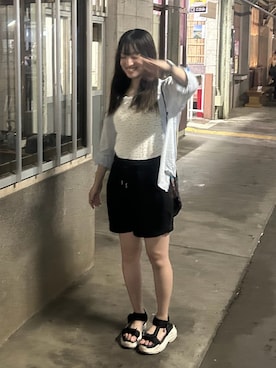 「アイテム（スウェットパンツ）」を使った、gyozzzさん（レディース・153cm）の夏コーディネート