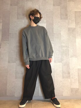 「STYLEMIXER（スタイルミキサー）のアイテム（スウェット）」を使った、nnnaosさん（メンズ・171cm）の冬コーディネート