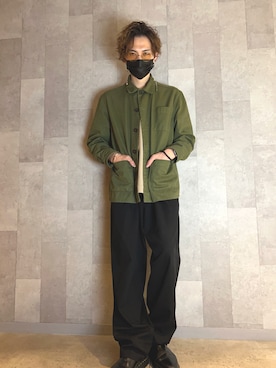 「新年一発目」｜「アイテム（ミリタリージャケット）」を使った、nnnaosさん（メンズ・171cm）の冬コーディネート