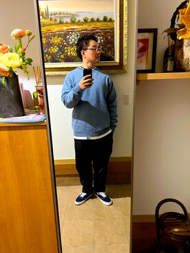 「VANS（バンズ）のアイテム（スニーカー、ブルー系）」を使った、taishi830420さん（メンズ）の春コーディネート