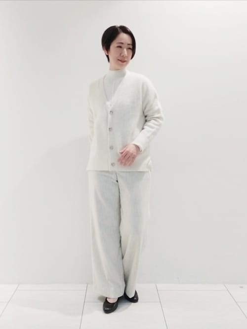 【フォックス混】ヘアリーゆるニットカーディガン フォックス混】ヘアリーゆるニットカーディガン（カーディガン