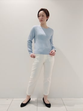 「水色」｜「アイテム（その他）」を使った、ささきんさん（レディース・164cm）の冬コーディネート