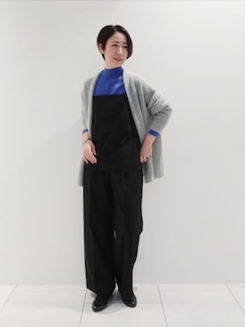 「インディヴィ」｜「アイテム（タンクトップ）」を使った、ささきんさん（レディース・164cm）の秋コーディネート