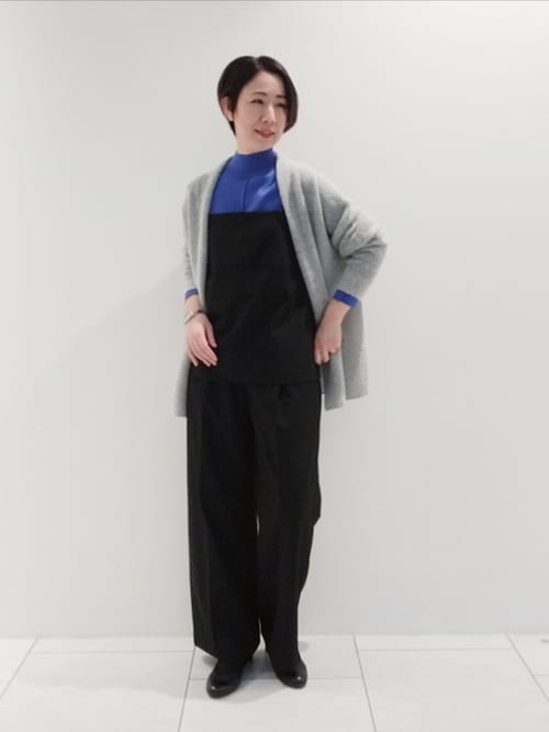 INDIVI タンクトップ ノースリーブ 「洗える／SETUP可能」ウール