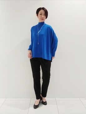 「インディヴィ」｜「アイテム（アクセサリー）」を使った、ささきんさん（レディース・164cm）の秋コーディネート
