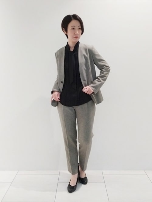 セール】【定番スーツ／洗える／メランジ】ウールライクノー