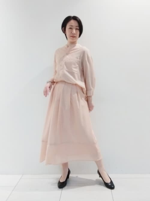 ★最終値下げ★　新品未使用　INDIVI　インディビのスカート セール】新色登場！【洗える／エアリー素材】巻き風ロング