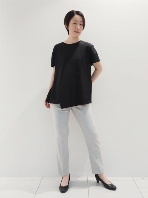 INDIVI パンツスーツ 38 グレー インディヴィ INDIVI 【定番スーツ／UVケア／接触冷感／洗える