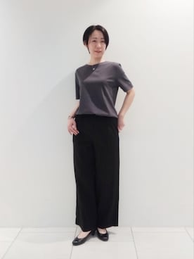「インディヴィ」｜「アイテム（Tシャツ/カットソー）」を使った、ささきんさん（レディース・164cm）の春コーディネート