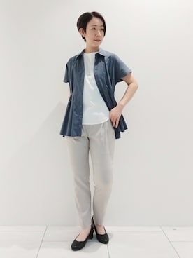 「インディヴィ」｜「アイテム（タンクトップ）」を使った、ささきんさん（レディース・164cm）の夏コーディネート