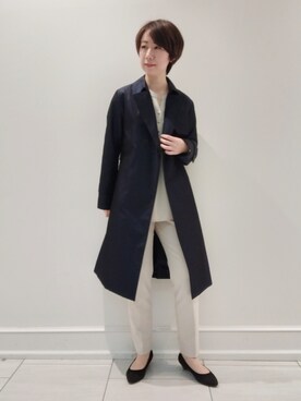 「入学式」｜「アイテム（トレンチコート）」を使った、ささきんさん（レディース・164cm）の冬コーディネート