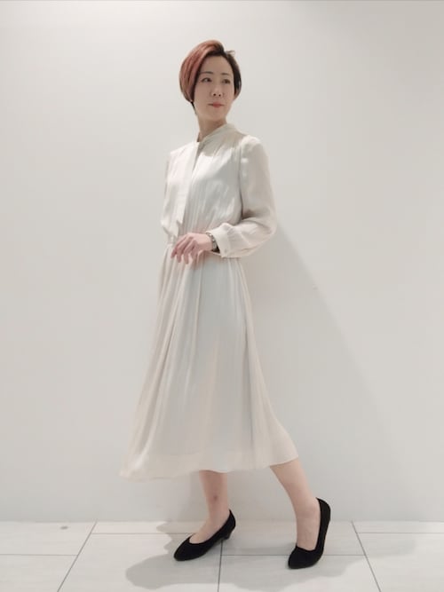 美品 40洗濯可【INDIVI(インディヴ)袖レースワンピース】冠婚葬祭 4103212.jpg