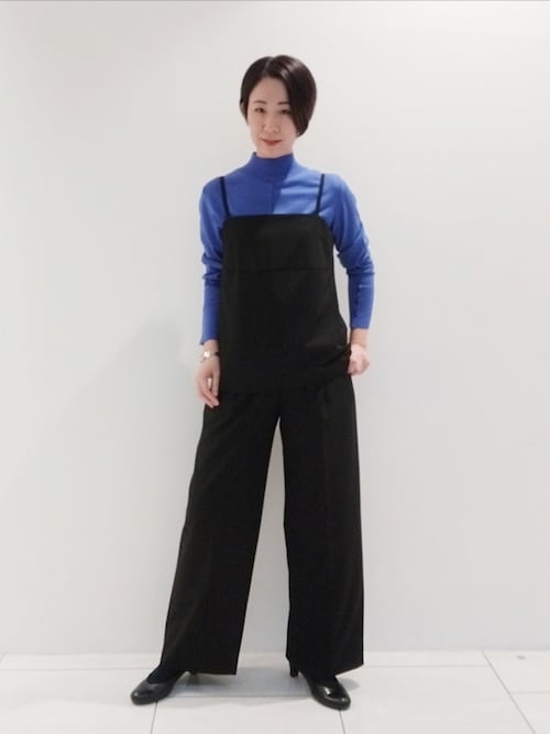 INDIVI タンクトップ ノースリーブ 「洗える／SETUP可能」ウール