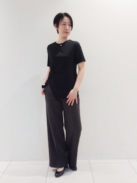 「グレー」｜「アイテム（その他）」を使った、ささきんさん（レディース・164cm）の春コーディネート