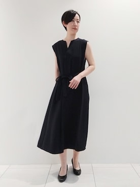 「インディヴィ」｜「アイテム（ワンピース）」を使った、ささきんさん（レディース・164cm）の夏コーディネート