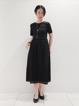 「インディヴィ」｜「アイテム（ワンピース）」を使った、ささきんさん（レディース・164cm）の夏コーディネート