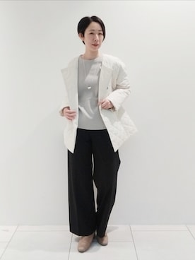 「インディヴィ」｜「アイテム（アクセサリー）」を使った、ささきんさん（レディース・164cm）の秋コーディネート
