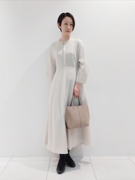 「インディヴィ」｜「アイテム（ハンドバッグ）」を使った、ささきんさん（レディース・164cm）の春コーディネート