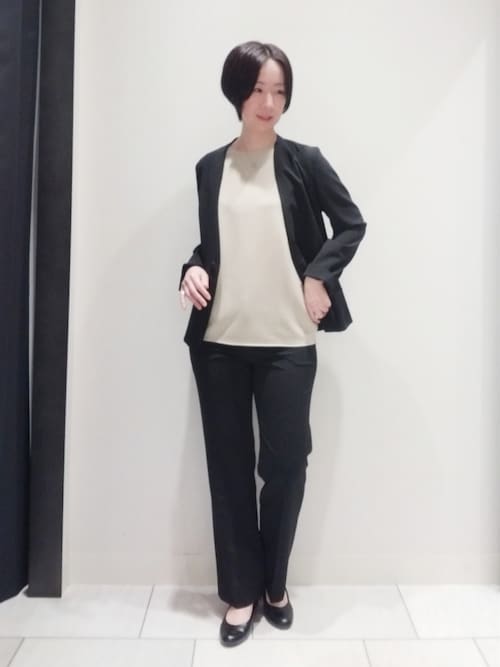 INDIVI（インディヴィ） ジャケット ノーカラージャケット 「洗える