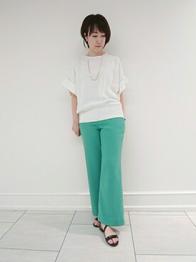 「配色」｜「アイテム（その他）」を使った、ささきんさん（レディース・164cm）の春コーディネート