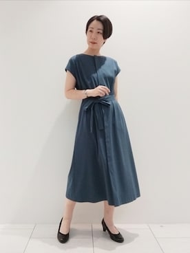 「インディヴィ」｜「アイテム（ワンピース）」を使った、ささきんさん（レディース・164cm）の夏コーディネート