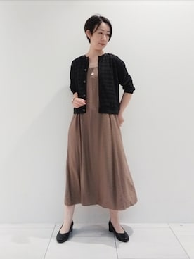 「インディヴィ」｜「アイテム（ワンピース）」を使った、ささきんさん（レディース・164cm）の夏コーディネート