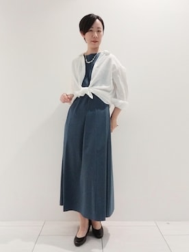 「インディヴィ」｜「アイテム（ワンピース）」を使った、ささきんさん（レディース・164cm）の夏コーディネート