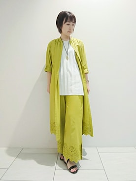 「アイレットレース」｜ささきんさん（レディース・164cm）の春コーディネート