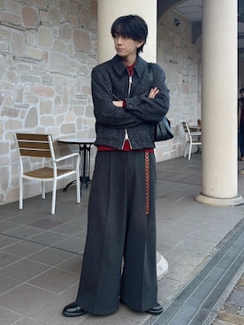 「HARE（ハレ）のアイテム（リング）」を使った、kotaさん（メンズ・176cm）の冬コーディネート