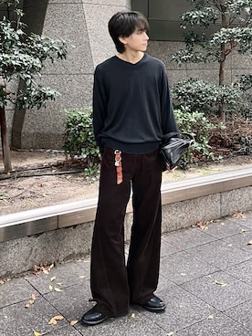 「Llife（ライフ）のLlife LEATHER KEY CHAIN（キーケース/キーアクセサリー）」を使った、kotaさん（メンズ・176cm）の秋コーディネート