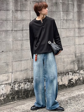「Llife（ライフ）のLlife LEATHER KEY CHAIN（キーケース/キーアクセサリー）」を使った、kotaさん（メンズ・176cm）の秋コーディネート