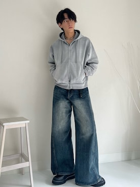 「アイテム（イヤリング）」を使った、kotaさん（メンズ・176cm）の秋コーディネート