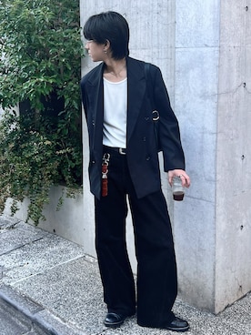 「Llife（ライフ）のLlife LEATHER KEY CHAIN（キーケース/キーアクセサリー）」を使った、kotaさん（メンズ・176cm）の秋コーディネート