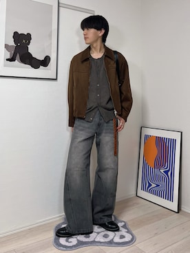 「HARE（ハレ）の【MADE IN JAPAN】SIGNET-RING(HARE)（リング、シルバー系）」を使った、kotaさん（メンズ・176cm）の春コーディネート