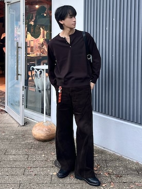 「Llife（ライフ）のLlife LEATHER KEY CHAIN（キーケース/キーアクセサリー）」を使った、kotaさん（メンズ・176cm）の秋コーディネート