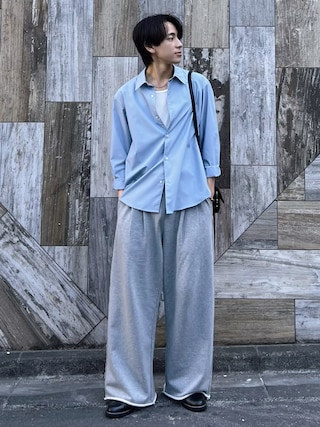 「WYM LIDNM(ウィム バイ リドム)のCLEAN RANDOM RIB TANK TOP(タンクトップ)」を使った、kotaさん(メンズ・176cm)の夏コーディネート