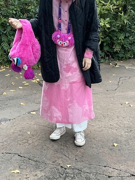 「BEAMS（ビームス）のアイテム（ワンピース）」を使った、nana3fukuさん（レディース・160cm）の冬コーディネート