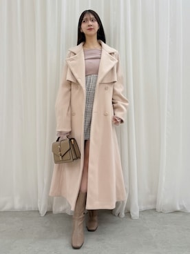「アイテム（トレンチコート）」を使った、aikaさん（レディース・156cm）の秋コーディネート
