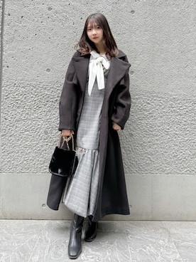 「アイテム（トレンチコート）」を使った、aikaさん（レディース・156cm）の秋コーディネート