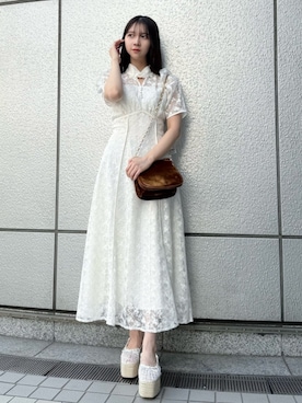 「アイテム（ドレス）」を使った、aikaさん（レディース・156cm）の秋コーディネート