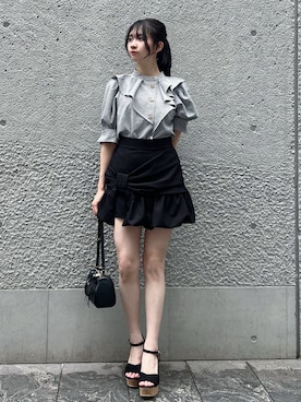 「アイテム（スカート）」を使った、aikaさん（レディース・156cm）の夏コーディネート