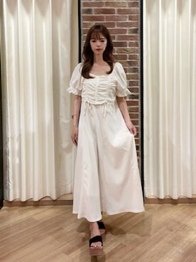 「アイテム（ワンピース）」を使った、ゆいさん（レディース・155cm）の夏コーディネート