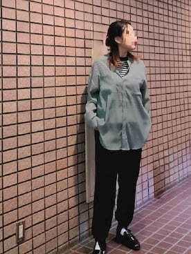 「シースルー」｜「アイテム（その他シューズ）」を使った、Kappeさん（レディース・158cm）の秋コーディネート
