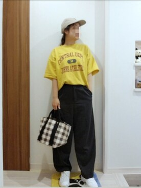 「newhattan（ニューハッタン）のアイテム」を使った、Kappeさん（レディース・158cm）の夏コーディネート