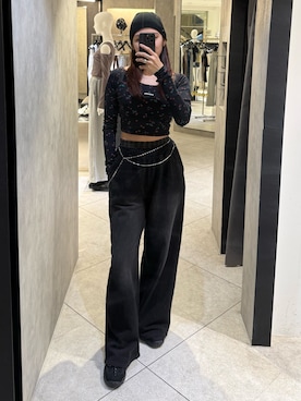 「EMODA（エモダ）のアイテム（帽子）」を使った、菅谷レイナさん（レディース・168cm）の春コーディネート