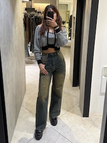 EMODA リボングラフィックルーズジーンズ リボングラフィックルーズジーンズ（デニムパンツ）｜EMODA