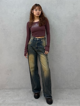 「EMODA（エモダ）のアイテム（アクセサリー）」を使った、菅谷レイナさん（レディース・168cm）の夏コーディネート