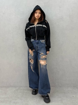 菅谷レイナさん(レディース・168cm)の冬コーディネート