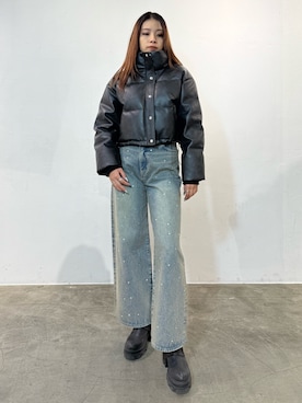 菅谷レイナさん（レディース・168cm）の冬コーディネート